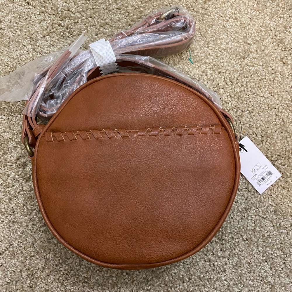 Sonoma Brown Crossbody Circle Purse NWT